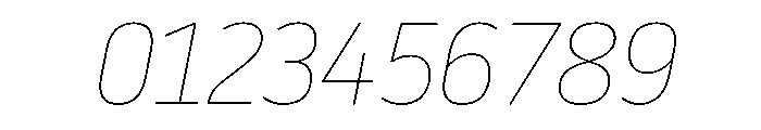 NowayRound ThinItalic Font OTHER CHARS