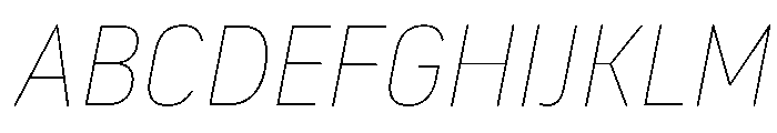 NowayRound ThinItalic Font UPPERCASE