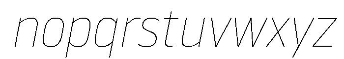 NowayRound ThinItalic Font LOWERCASE