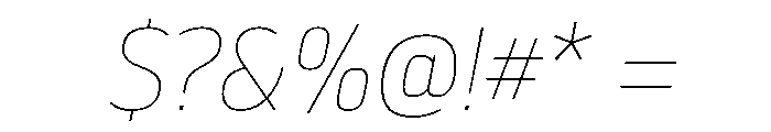 NowayThin Italic Font OTHER CHARS