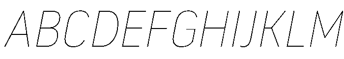 NowayThin Italic Font UPPERCASE