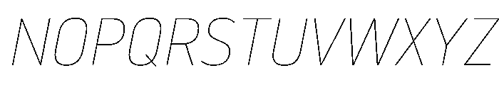 NowayThin Italic Font UPPERCASE