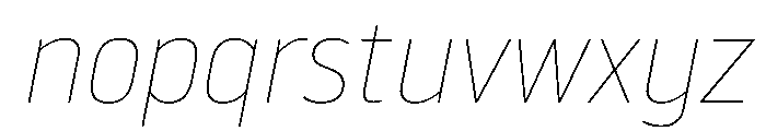 NowayThin Italic Font LOWERCASE