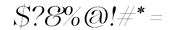 Nobleman Display Italic Font OTHER CHARS