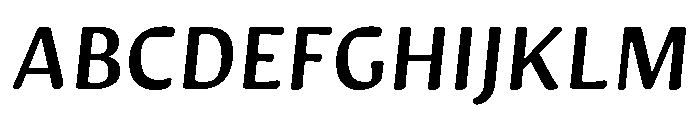 Novaletra Sans Demi Bold Italic Font UPPERCASE
