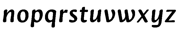 Novaletra Sans Demi Bold Italic Font LOWERCASE