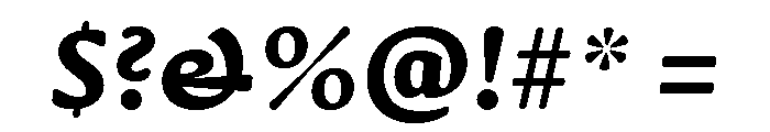 Novaletra Sans Heavy Italic Font OTHER CHARS