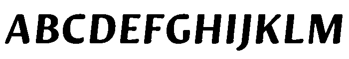 Novaletra Sans Heavy Italic Font UPPERCASE