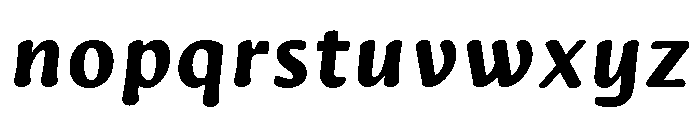 Novaletra Sans Heavy Italic Font LOWERCASE