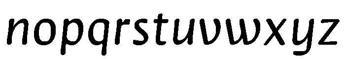 Novaletra Sans Light Italic Font LOWERCASE