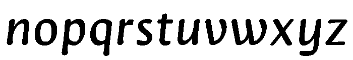 Novaletra Sans Medium Italic Font LOWERCASE