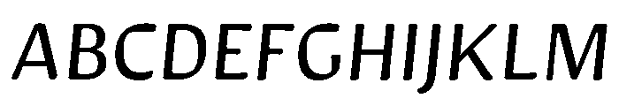 Novaletra Sans Regular Italic Font UPPERCASE