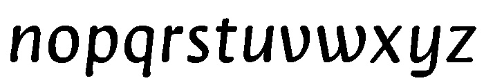 Novaletra Sans Regular Italic Font LOWERCASE