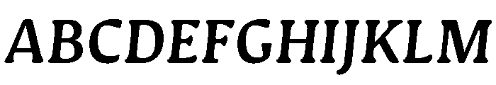 Novaletra Serif Demi Bold Italic Font UPPERCASE