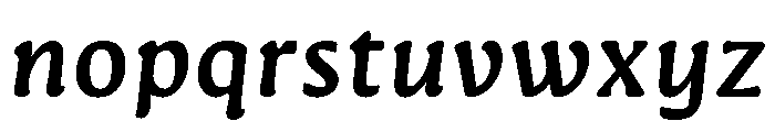 Novaletra Serif Demi Bold Italic Font LOWERCASE