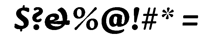 Novaletra Serif Heavy Italic Font OTHER CHARS