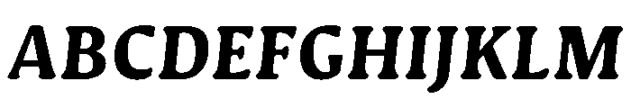 Novaletra Serif Heavy Italic Font UPPERCASE