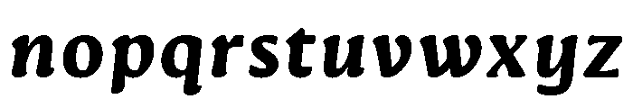 Novaletra Serif Heavy Italic Font LOWERCASE