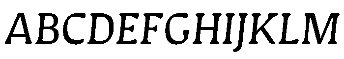 Novaletra Serif Light Italic Font UPPERCASE