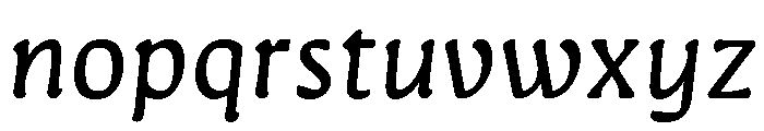 Novaletra Serif Light Italic Font LOWERCASE