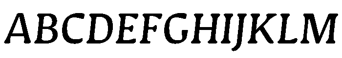 Novaletra Serif Medium Italic Font UPPERCASE