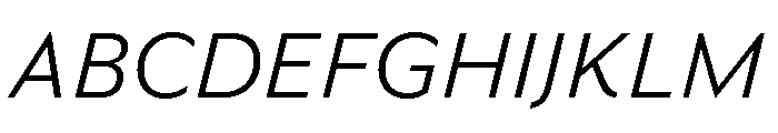 Novantique Sans Light Italic Font UPPERCASE