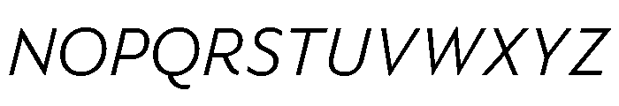 Novantique Sans Light Italic Font UPPERCASE