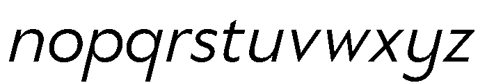 Novantique Sans Light Italic Font LOWERCASE