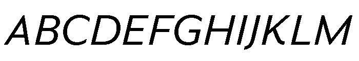 Novantique Sans Regular Italic Font UPPERCASE
