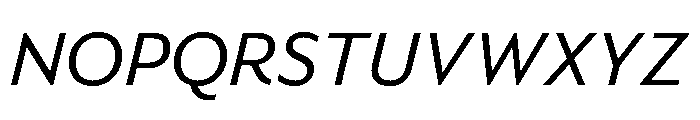 Novantique Sans Regular Italic Font UPPERCASE