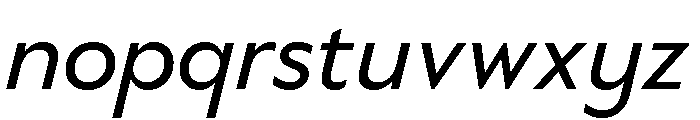 Novantique Sans Regular Italic Font LOWERCASE