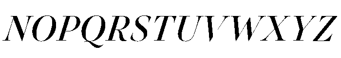 Novantique Serif Display Regular Italic Font UPPERCASE