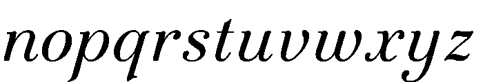 Novantique Serif Light Italic Font LOWERCASE