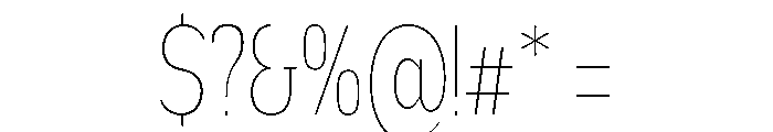 Nsai Pro Rounded Comp Thin Font OTHER CHARS