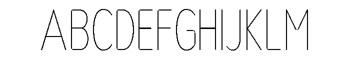 Nsai Pro Rounded Comp Thin Font UPPERCASE