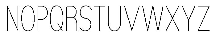 Nsai Pro Rounded Comp Thin Font UPPERCASE