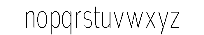 Nsai Pro Rounded Comp UltLt Font LOWERCASE