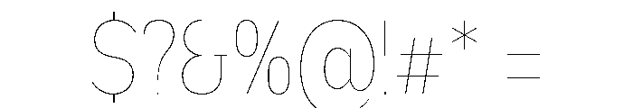Nsai Pro Rounded Cond Hair Font OTHER CHARS