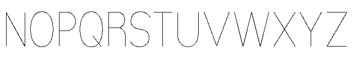 Nsai Pro Rounded Cond Hair Font UPPERCASE
