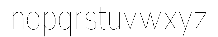 Nsai Pro Rounded Cond Hair Font LOWERCASE