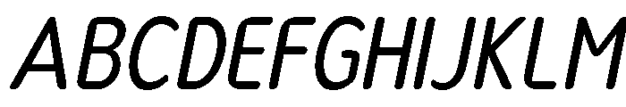 Nsai Pro Rounded Cond Ita Font UPPERCASE