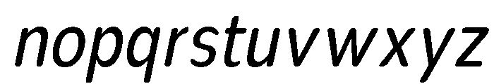 Nsai Pro Rounded Cond Ita Font LOWERCASE