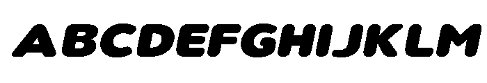 Nsai Pro Rounded Exp Black Ita Font UPPERCASE