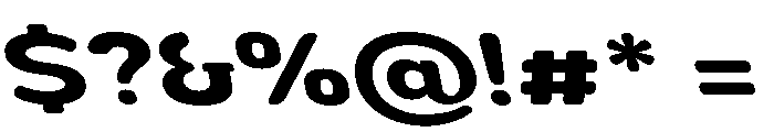 Nsai Pro Rounded Exp Bold Slant Font OTHER CHARS