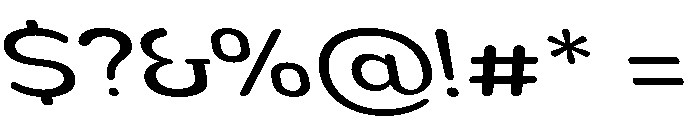 Nsai Pro Rounded Exp Slant Font OTHER CHARS
