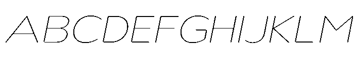 Nsai Pro Rounded Exp Thin Ita Font UPPERCASE
