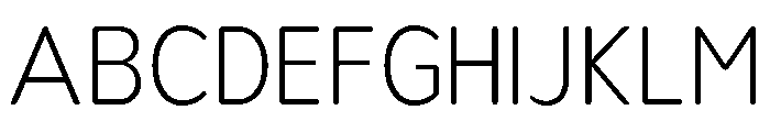 Nsai Pro Rounded Narrow ExtLt Font UPPERCASE