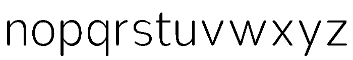 Nsai Pro Rounded Narrow ExtLt Font LOWERCASE