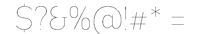 Nsai Pro Rounded Narrow Hair Font OTHER CHARS