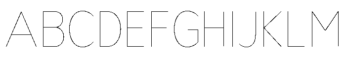 Nsai Pro Rounded Narrow Hair Font UPPERCASE